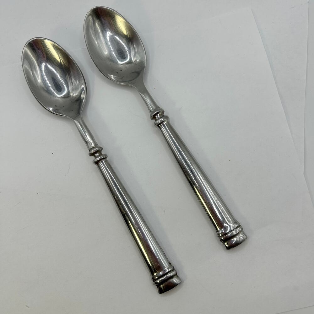 Artisanware Silver ARN3 (Stainless) Lot of 2 Place/Oval Soup Spoon